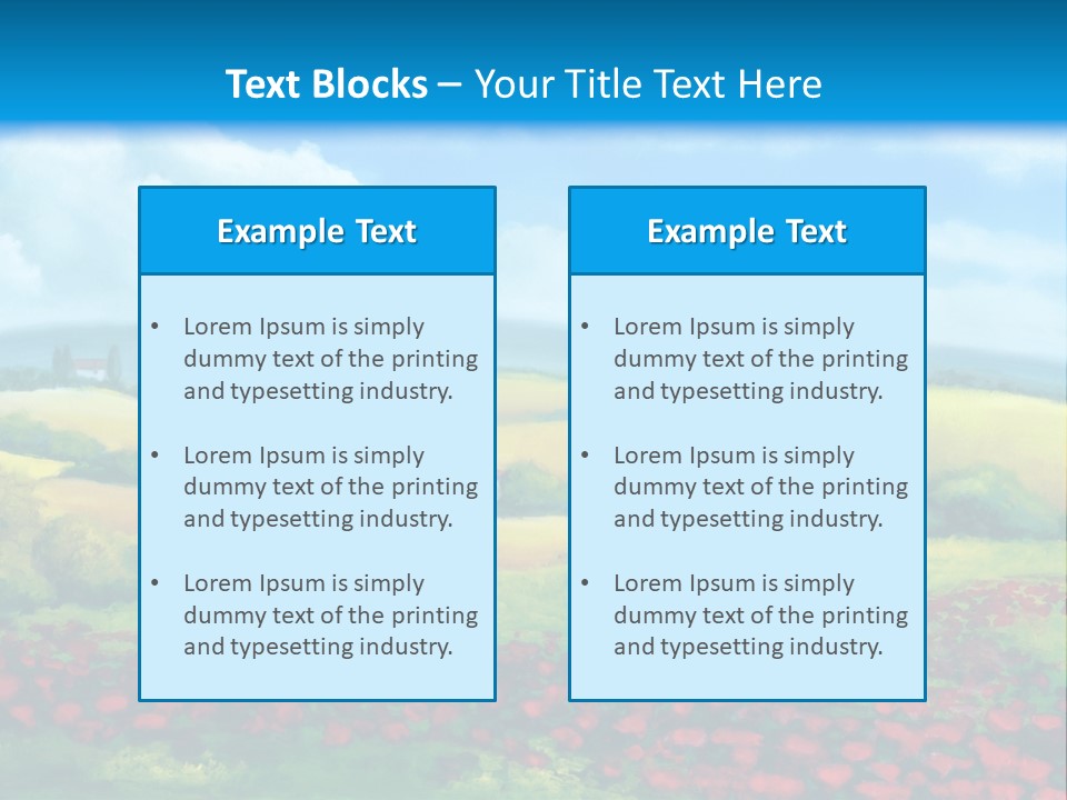 Sunny Field Cypress PowerPoint Template