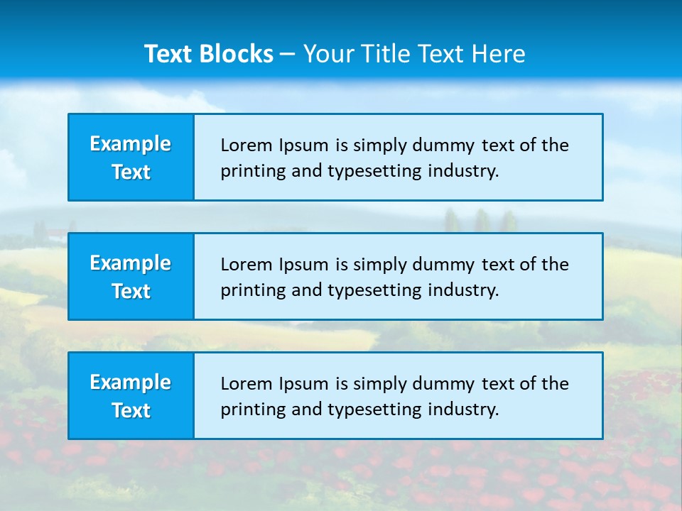 Sunny Field Cypress PowerPoint Template