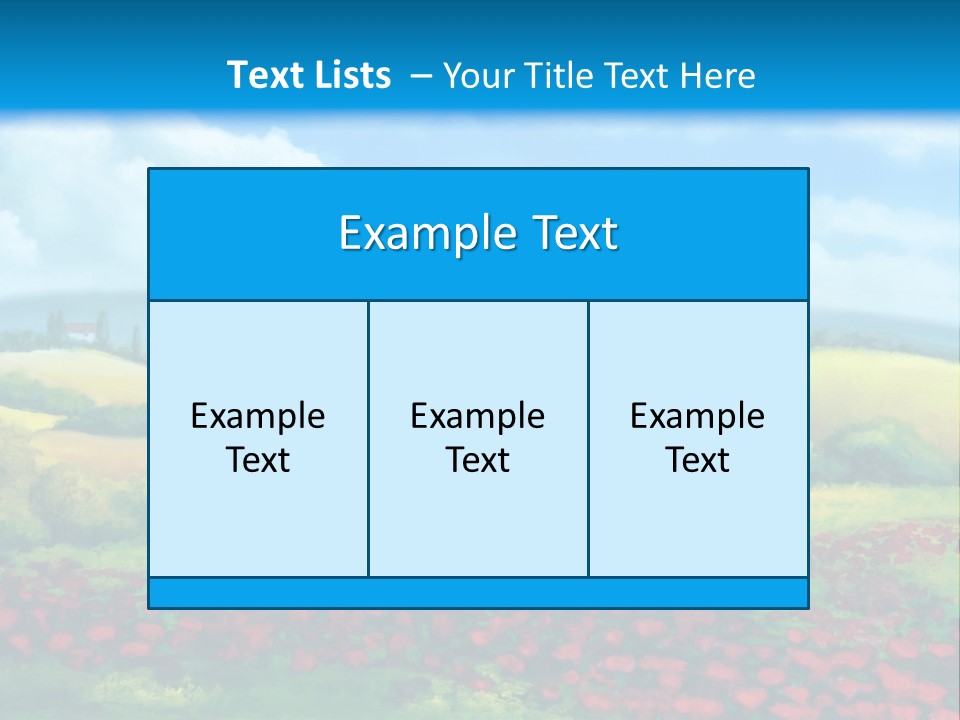 Sunny Field Cypress PowerPoint Template