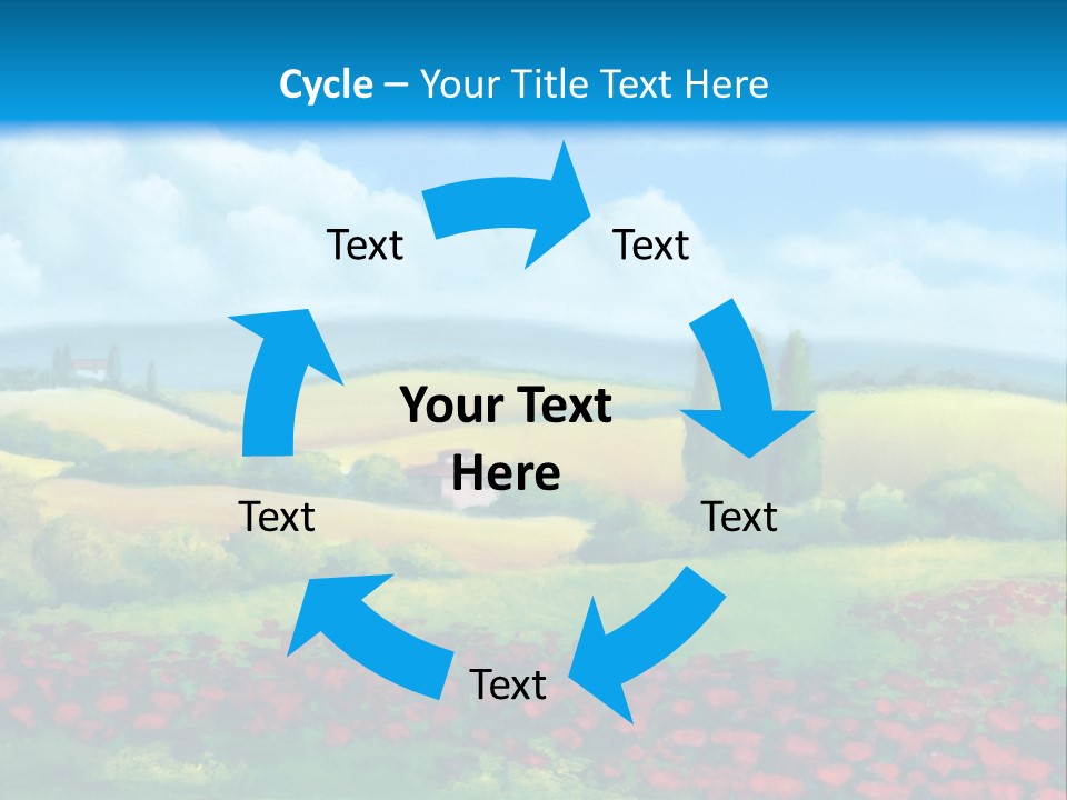 Sunny Field Cypress PowerPoint Template