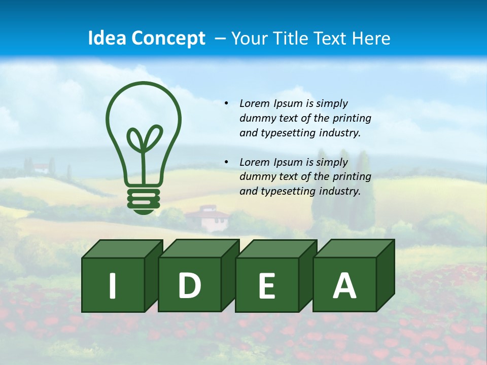 Sunny Field Cypress PowerPoint Template