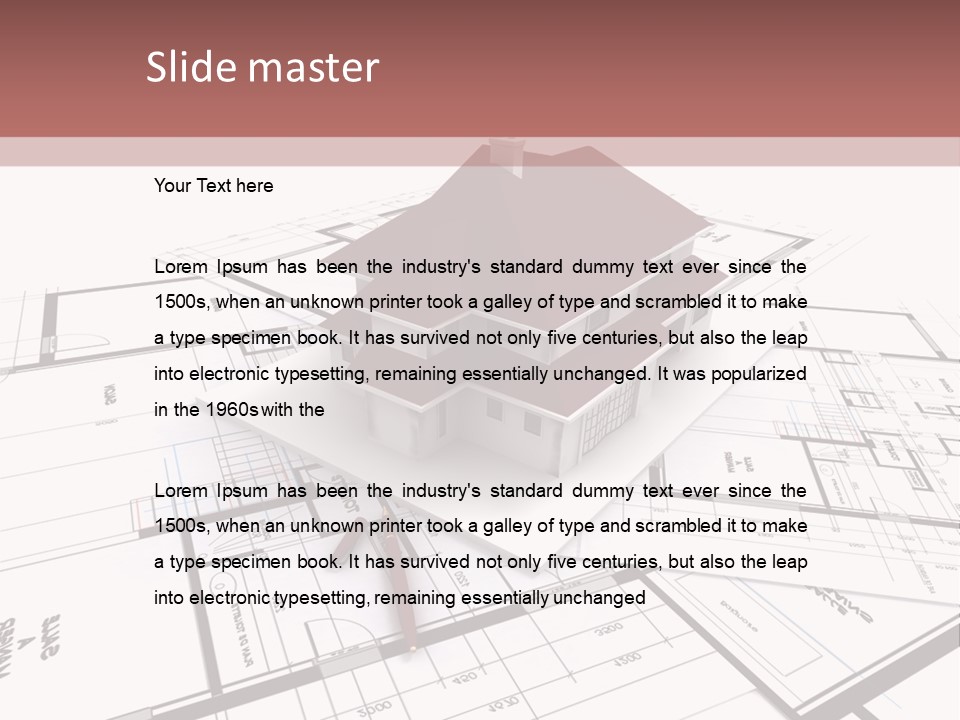 Construction Roof Window PowerPoint Template