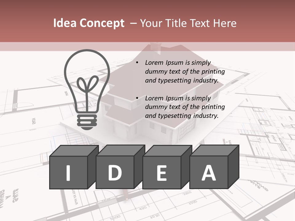 Construction Roof Window PowerPoint Template