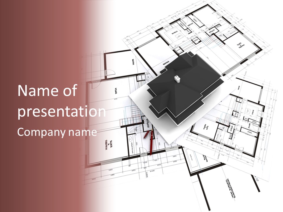 Plan Brittany Construction PowerPoint Template