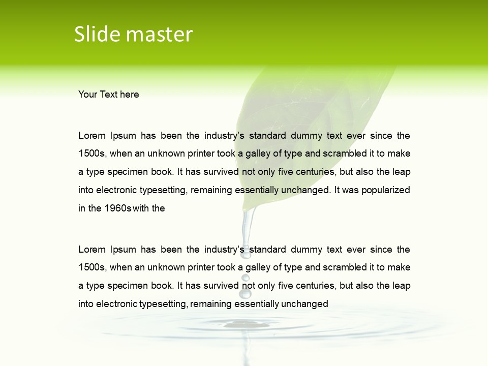 Green Ripple Fresh PowerPoint Template