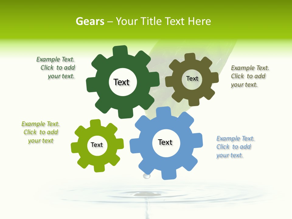 Green Ripple Fresh PowerPoint Template
