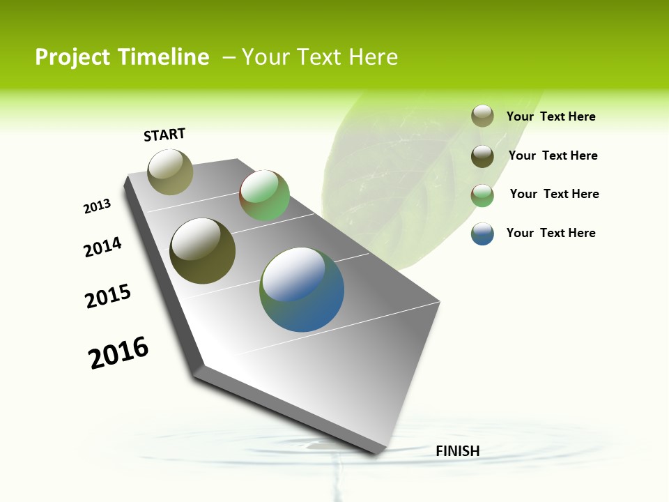 Green Ripple Fresh PowerPoint Template