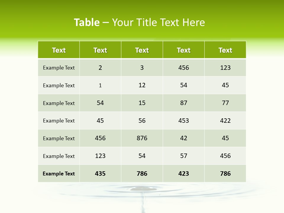 Green Ripple Fresh PowerPoint Template