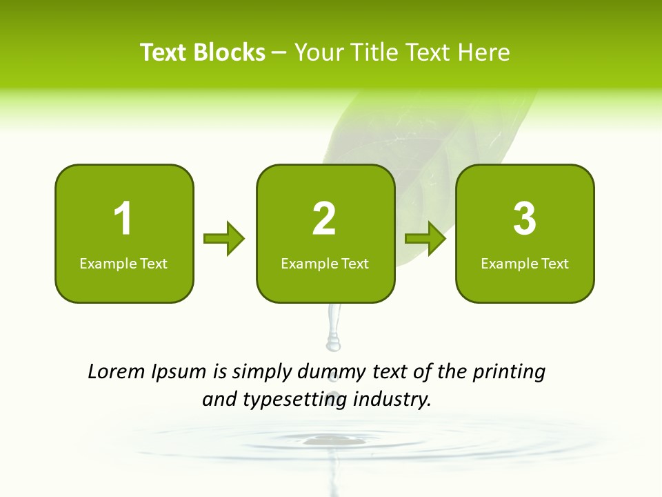 Green Ripple Fresh PowerPoint Template