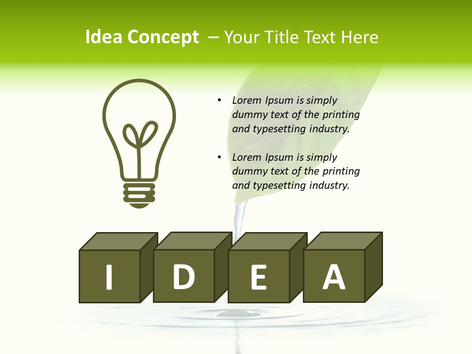 Green Ripple Fresh PowerPoint Template