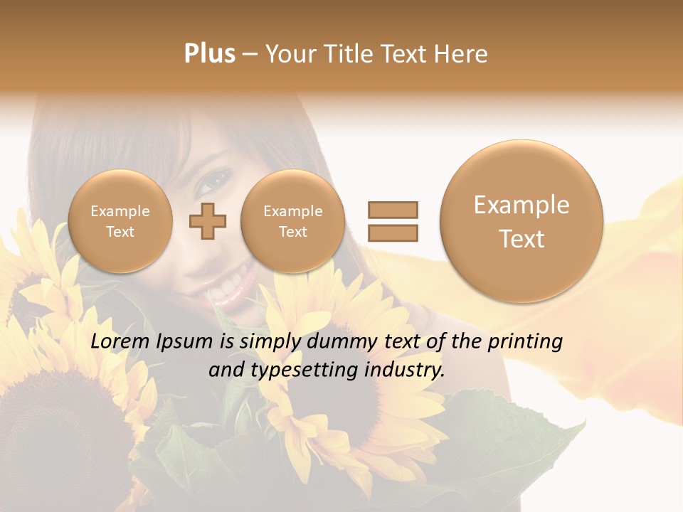 Sunflower Flower Love PowerPoint Template