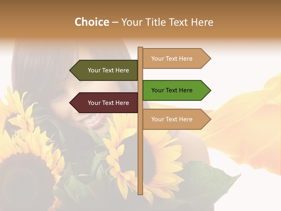 Sunflower Flower Love PowerPoint Template