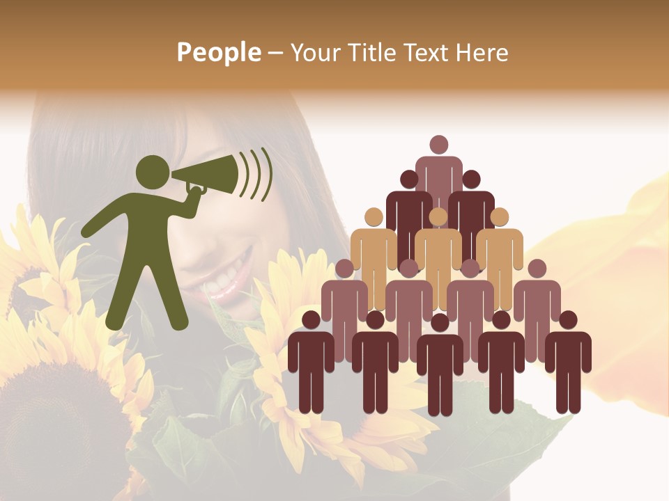 Sunflower Flower Love PowerPoint Template