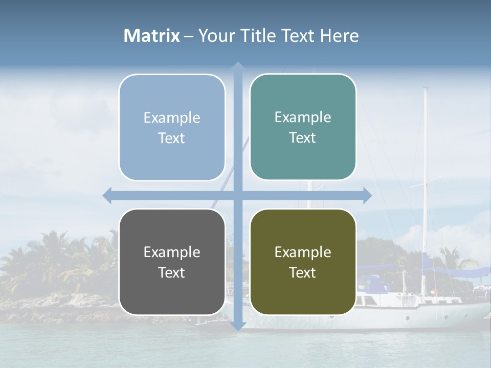 Yacht Palm Fiji PowerPoint Template