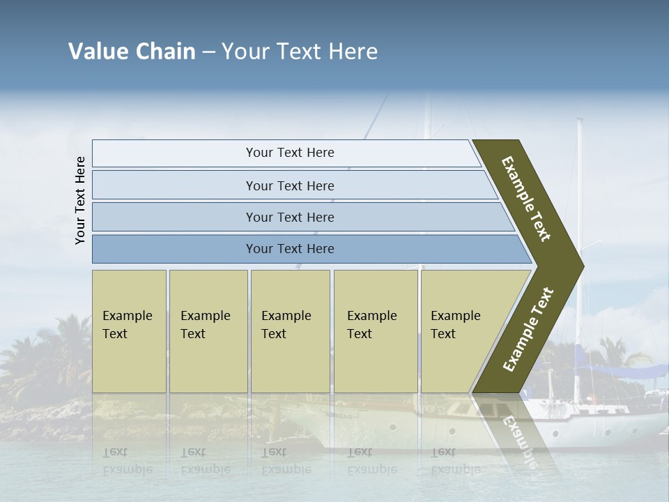 Yacht Palm Fiji PowerPoint Template