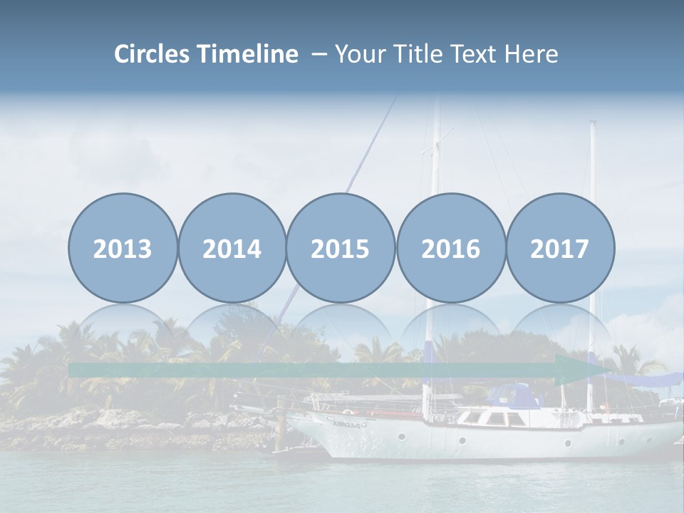 Yacht Palm Fiji PowerPoint Template