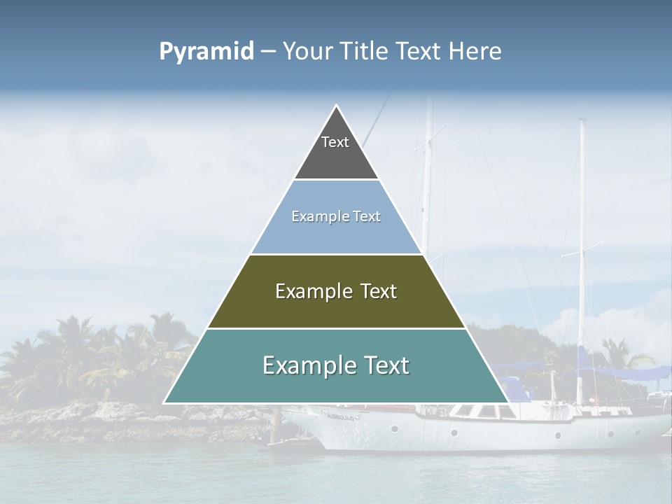 Yacht Palm Fiji PowerPoint Template