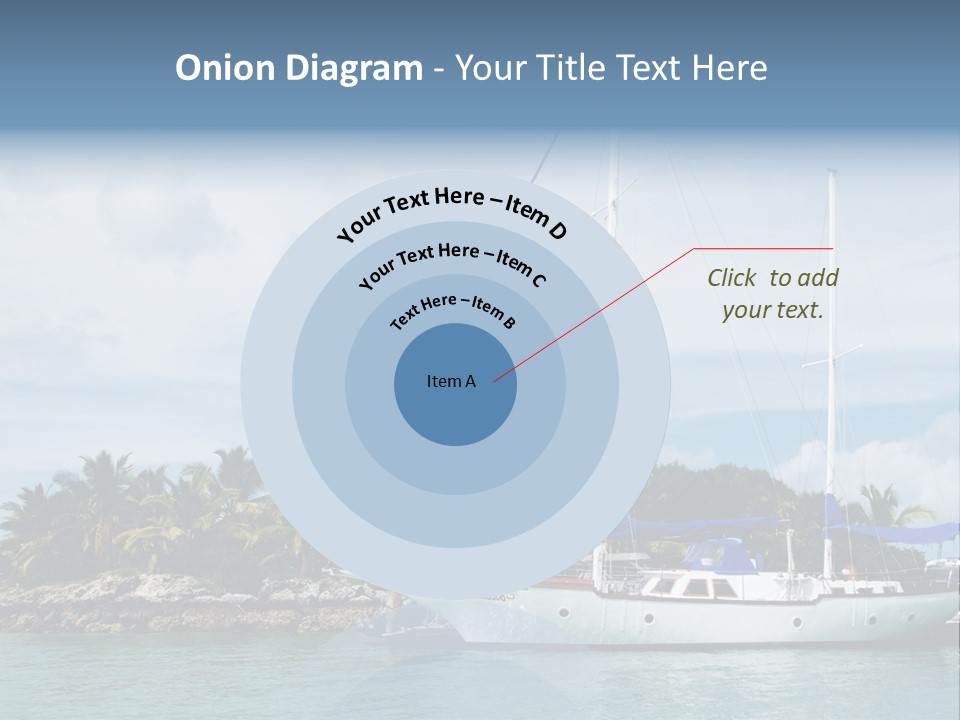 Yacht Palm Fiji PowerPoint Template