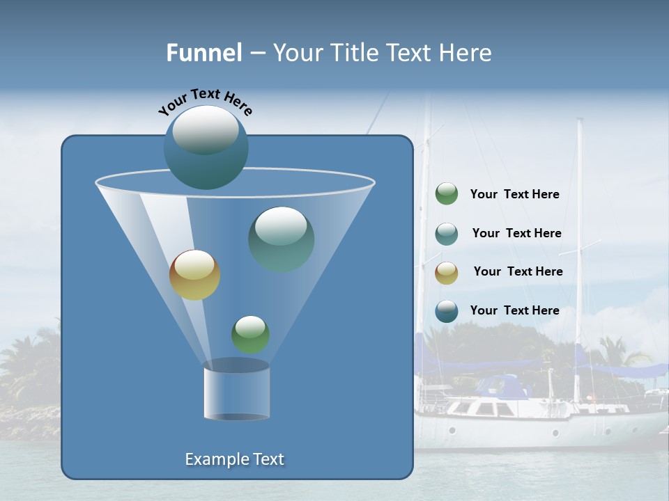 Yacht Palm Fiji PowerPoint Template