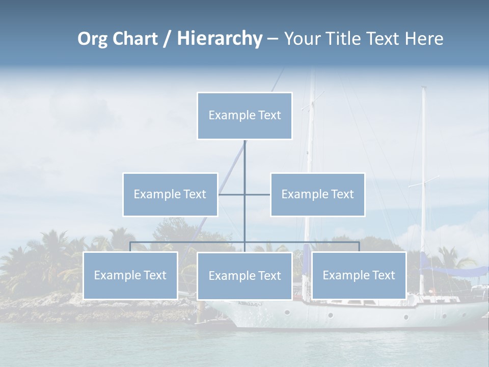 Yacht Palm Fiji PowerPoint Template