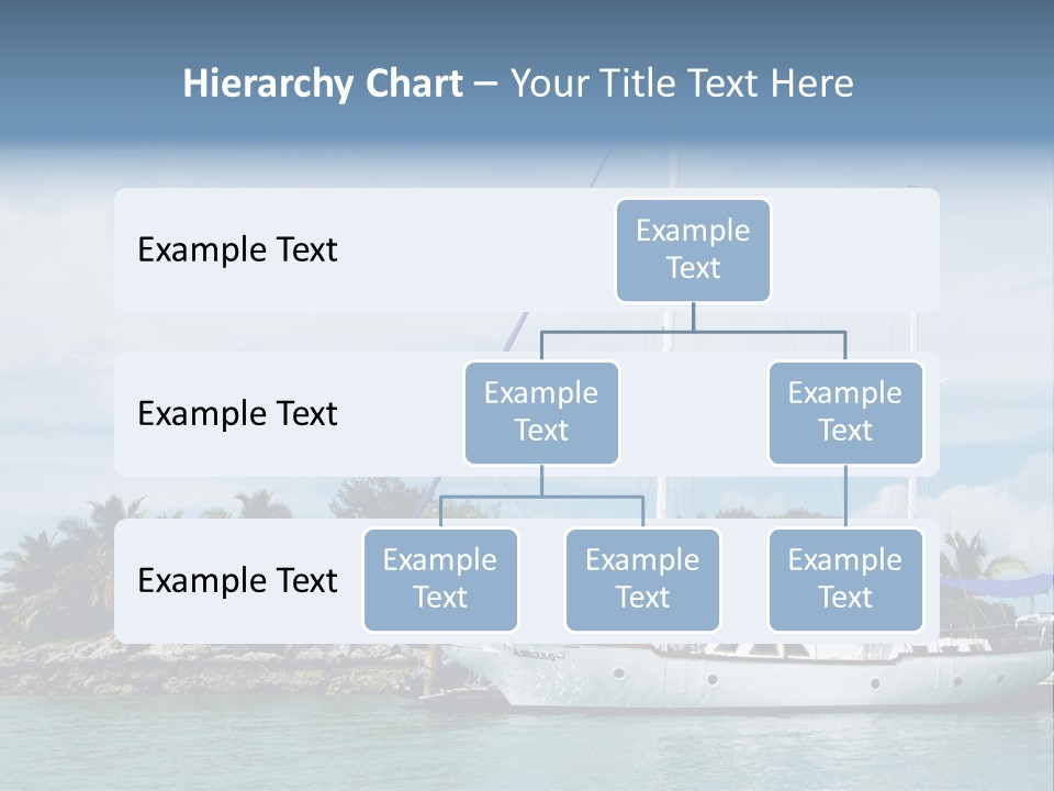 Yacht Palm Fiji PowerPoint Template