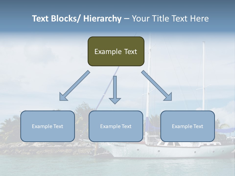 Yacht Palm Fiji PowerPoint Template