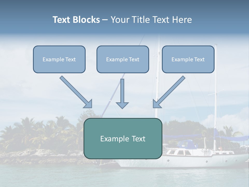 Yacht Palm Fiji PowerPoint Template