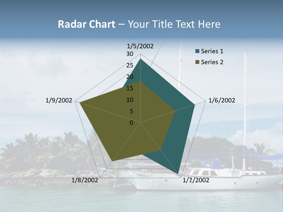 Yacht Palm Fiji PowerPoint Template