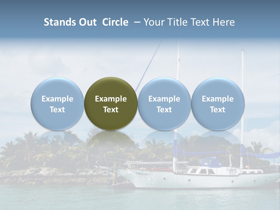 Yacht Palm Fiji PowerPoint Template
