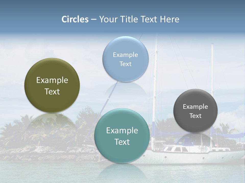 Yacht Palm Fiji PowerPoint Template