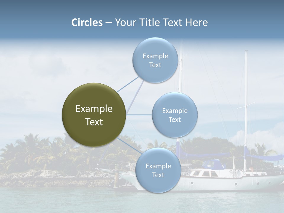 Yacht Palm Fiji PowerPoint Template