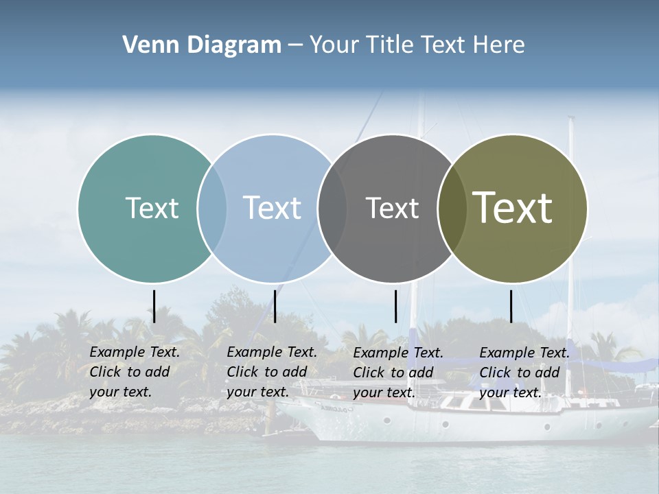 Yacht Palm Fiji PowerPoint Template