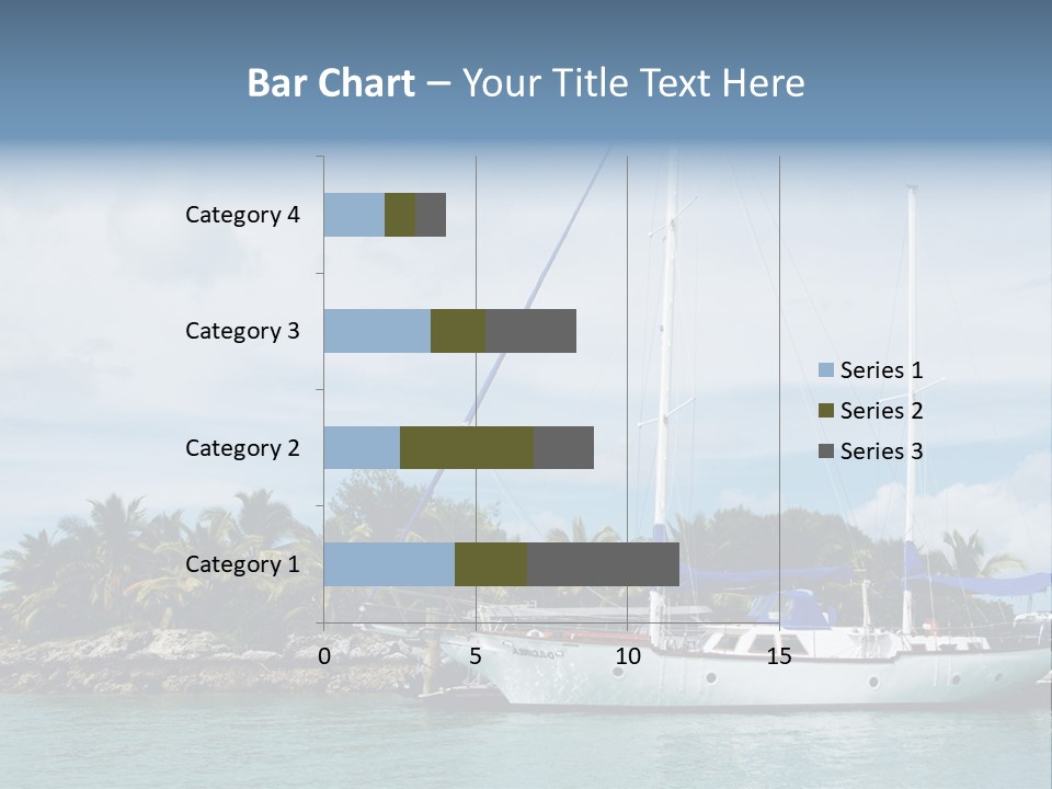 Yacht Palm Fiji PowerPoint Template