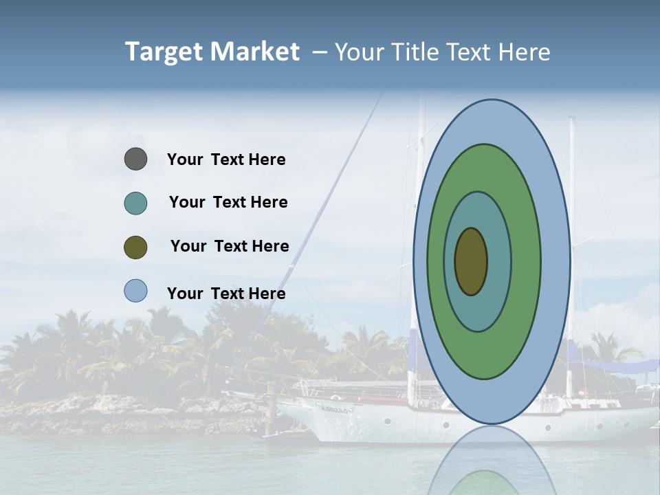 Yacht Palm Fiji PowerPoint Template