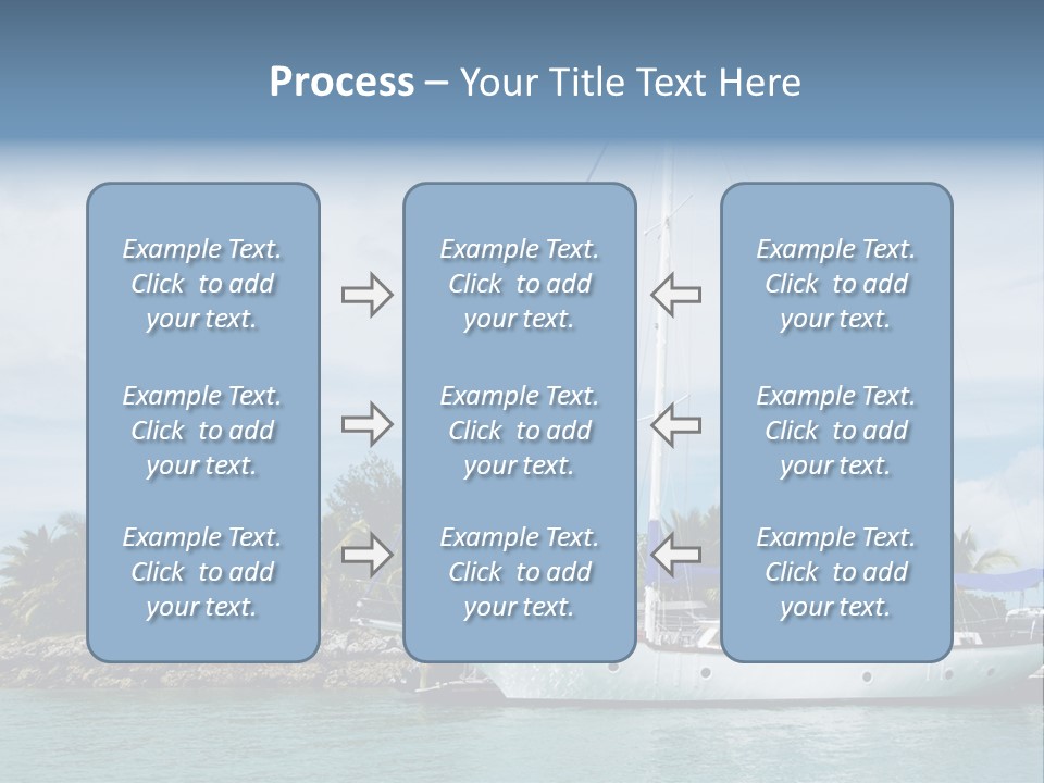 Yacht Palm Fiji PowerPoint Template