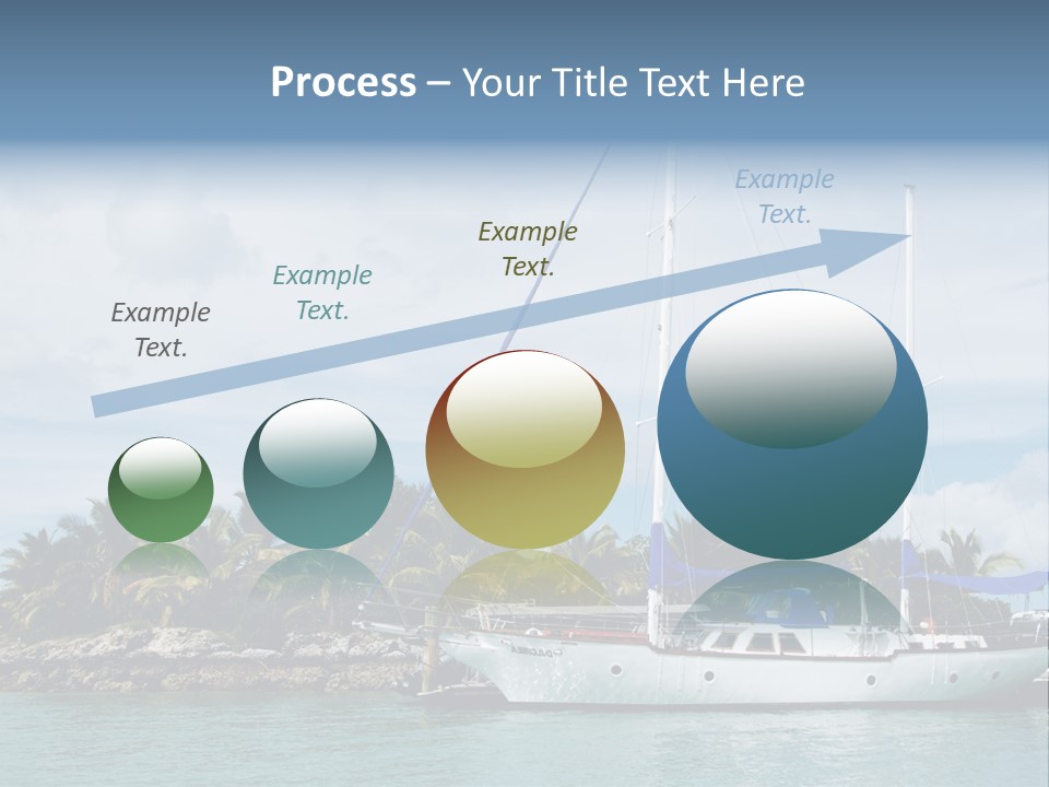 Yacht Palm Fiji PowerPoint Template