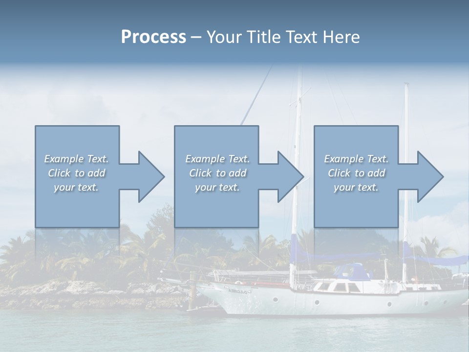 Yacht Palm Fiji PowerPoint Template