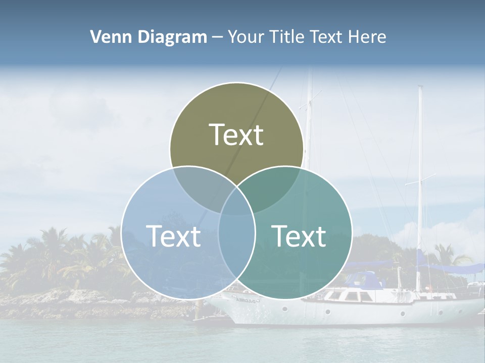 Yacht Palm Fiji PowerPoint Template