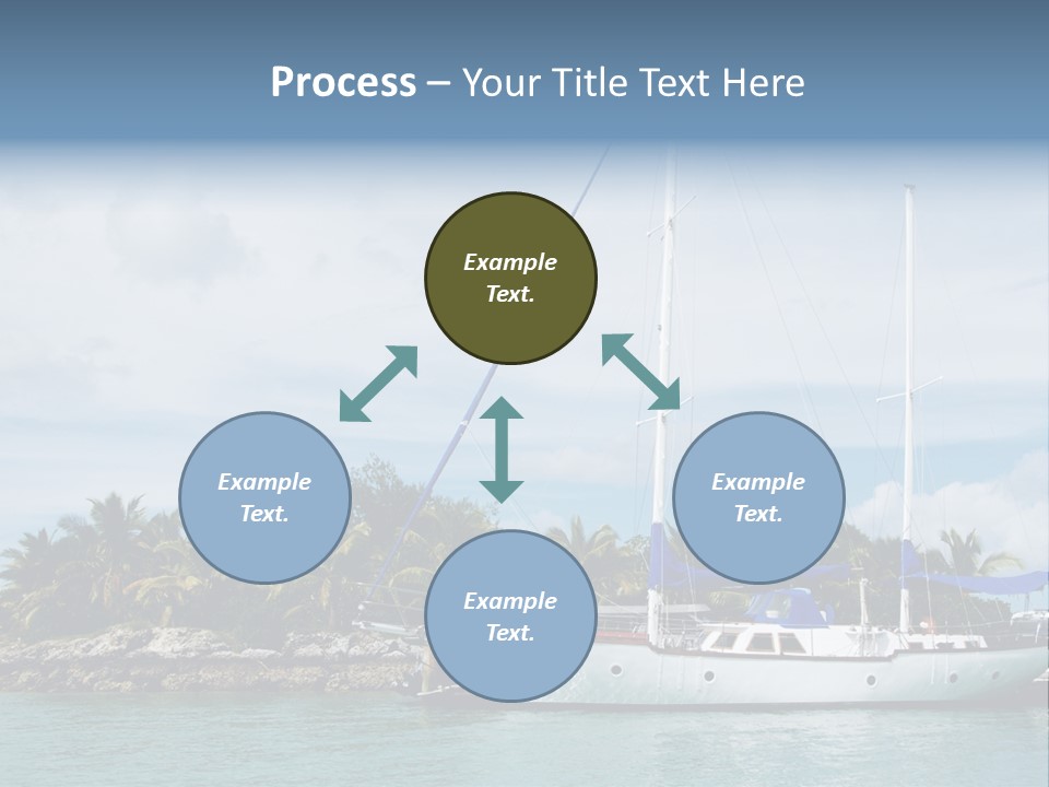 Yacht Palm Fiji PowerPoint Template