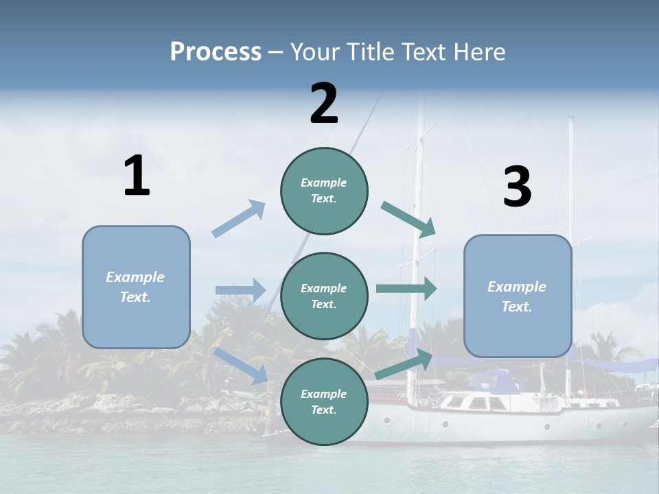 Yacht Palm Fiji PowerPoint Template