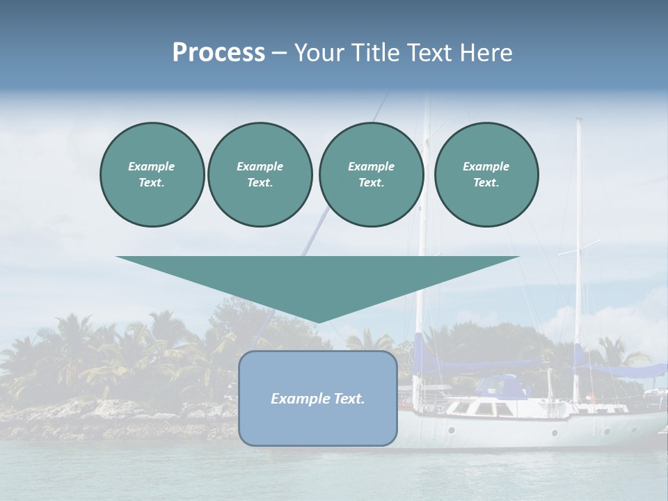 Yacht Palm Fiji PowerPoint Template