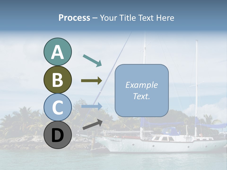 Yacht Palm Fiji PowerPoint Template