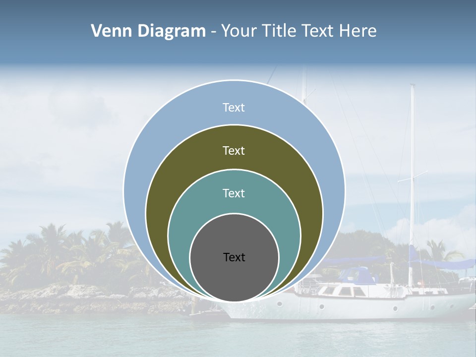 Yacht Palm Fiji PowerPoint Template