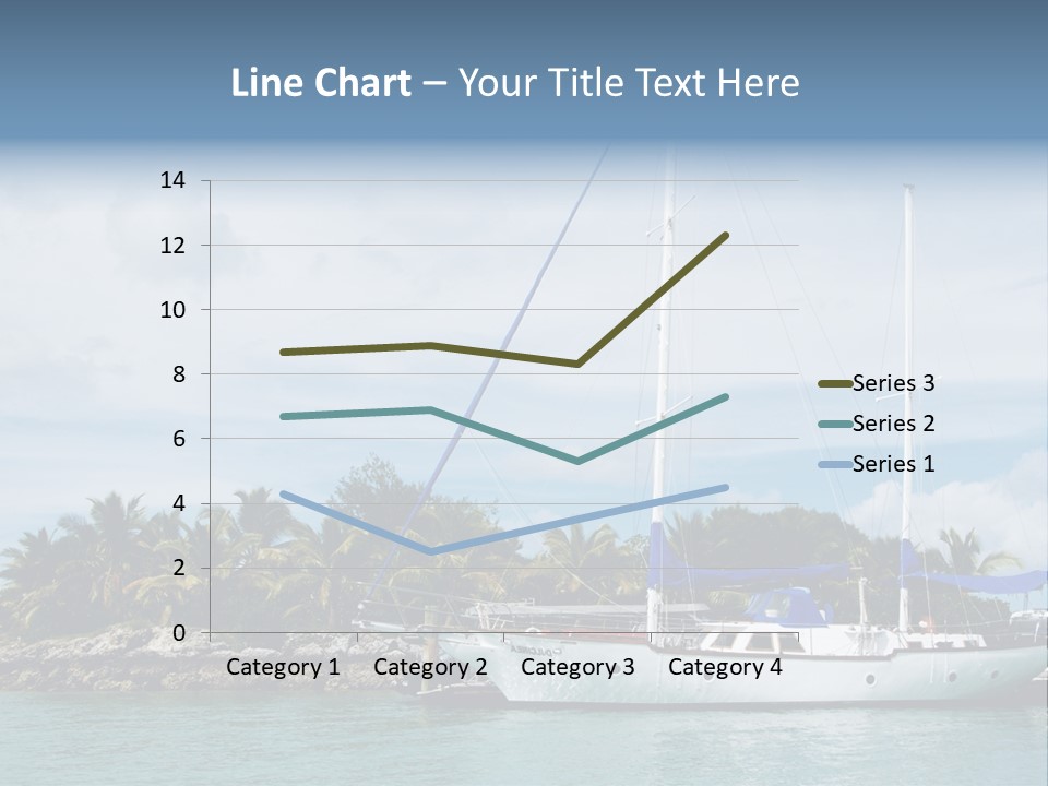 Yacht Palm Fiji PowerPoint Template