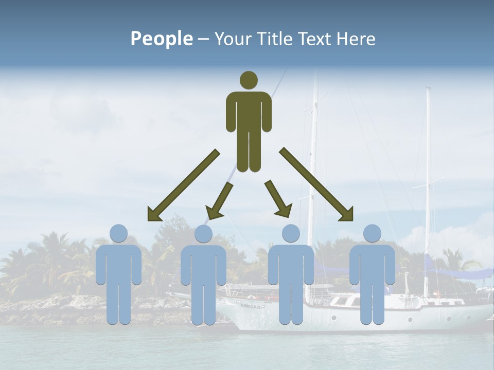 Yacht Palm Fiji PowerPoint Template