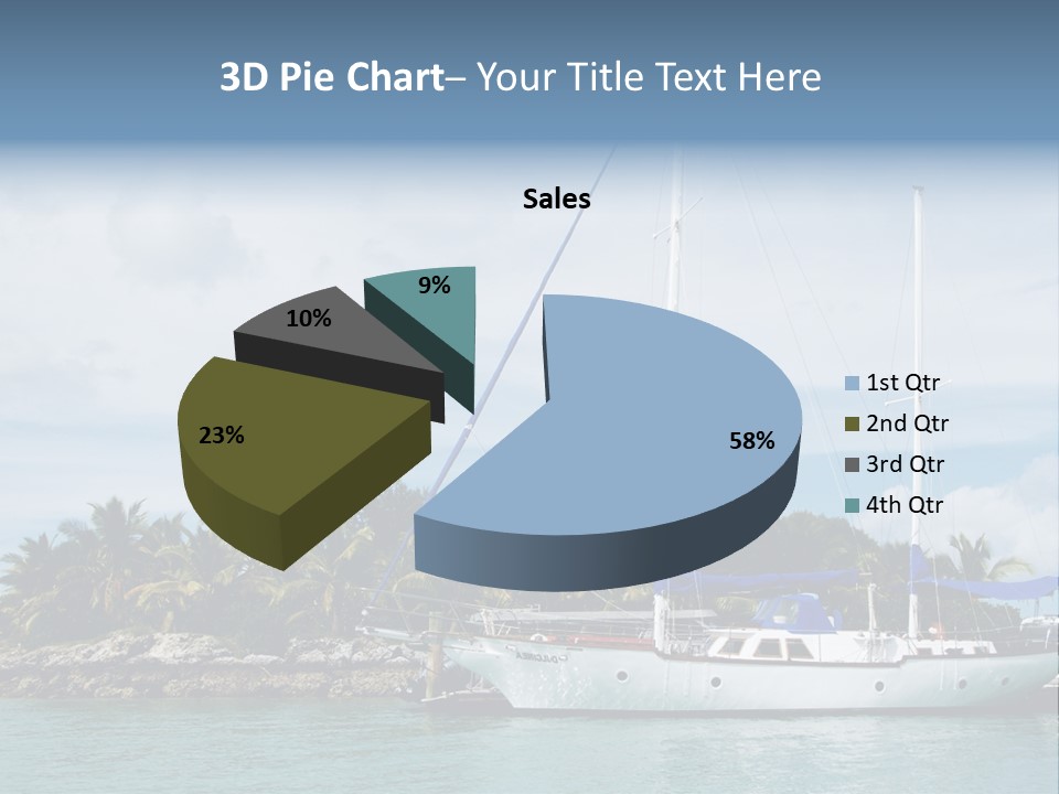 Yacht Palm Fiji PowerPoint Template