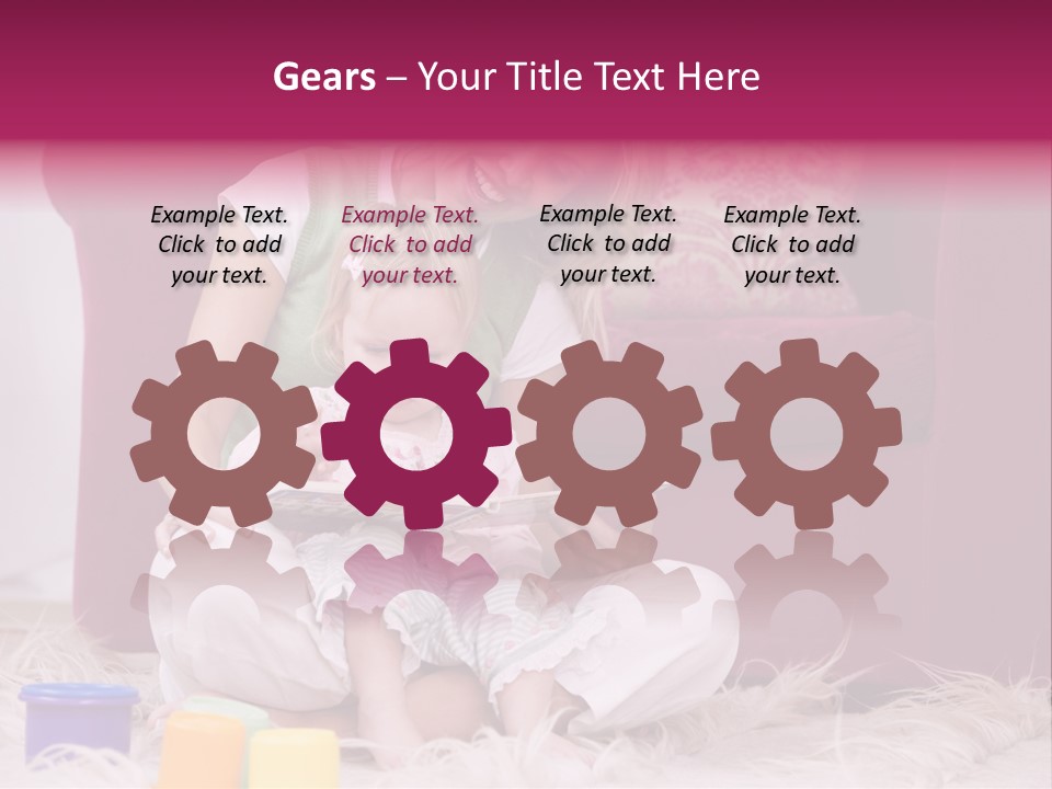 Sofa Literacy Having Fun PowerPoint Template