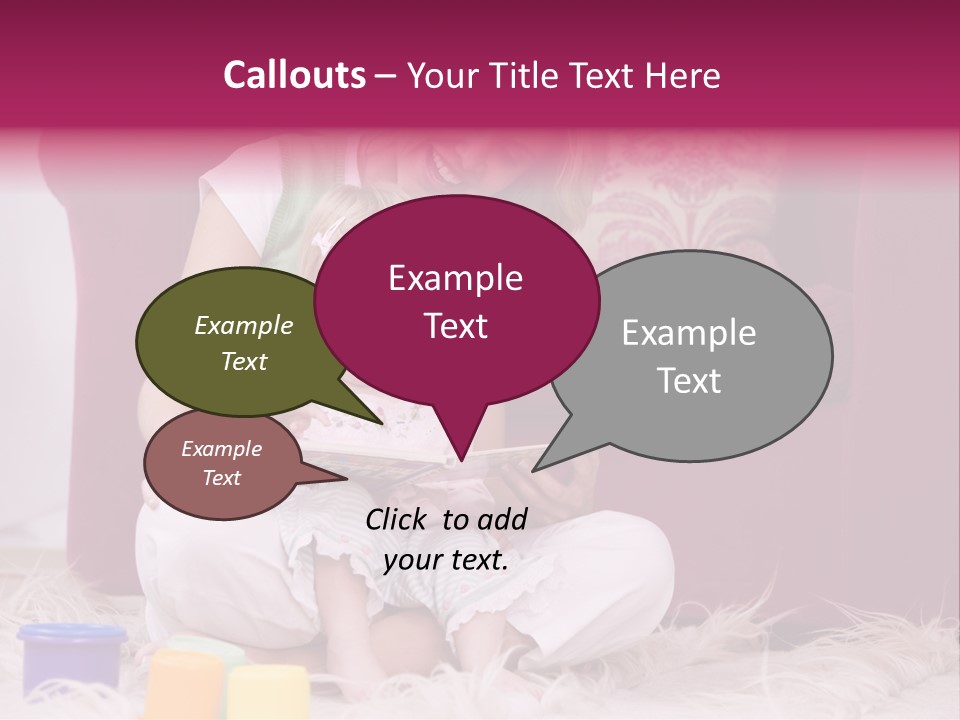 Sofa Literacy Having Fun PowerPoint Template