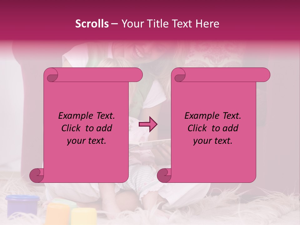 Sofa Literacy Having Fun PowerPoint Template