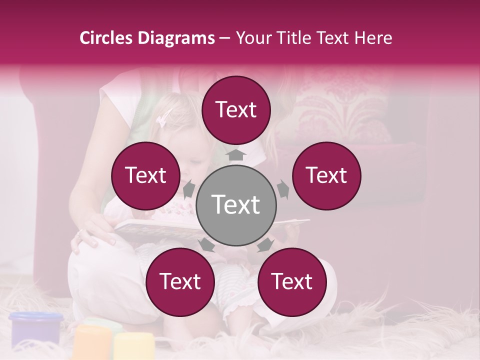 Sofa Literacy Having Fun PowerPoint Template